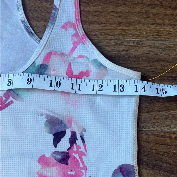 Lululemon Athletica Floral Tank Top - Pink Purple White Gym Exercise - Picture 4 of 6